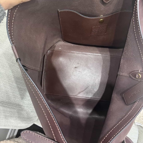 Coach Dark Brown Leather Shoulder Bag - Picture 3 of 5